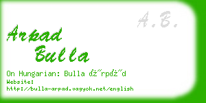 arpad bulla business card